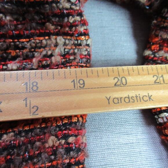 Chicos Blazer Jacket Womens Size 0 Multicolor Woven Button Up Work Retro Granny - Picture 6 of 9